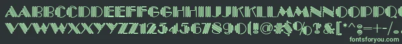 PittsburghRegular Font – Green Fonts on Black Background