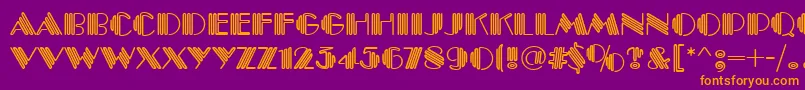 PittsburghRegular Font – Orange Fonts on Purple Background