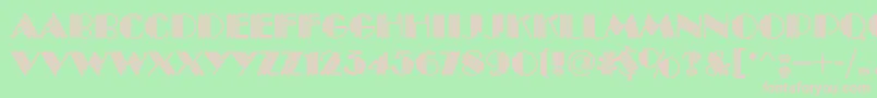 PittsburghRegular Font – Pink Fonts on Green Background