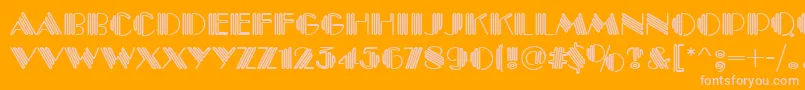 PittsburghRegular Font – Pink Fonts on Orange Background