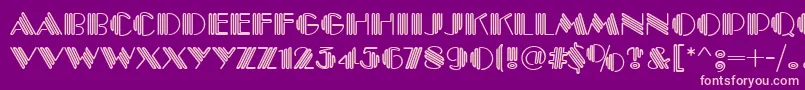 PittsburghRegular Font – Pink Fonts on Purple Background