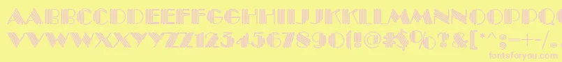 PittsburghRegular Font – Pink Fonts on Yellow Background