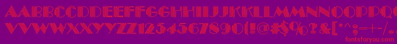 PittsburghRegular Font – Red Fonts on Purple Background