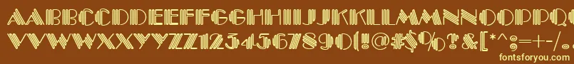 PittsburghRegular Font – Yellow Fonts on Brown Background