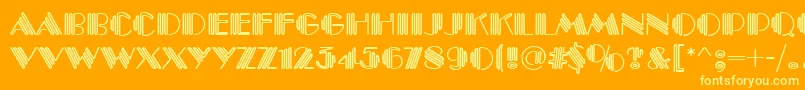 PittsburghRegular Font – Yellow Fonts on Orange Background