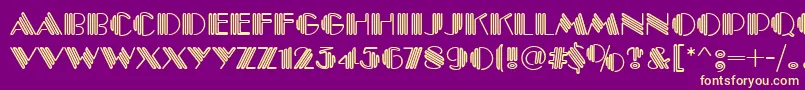 PittsburghRegular Font – Yellow Fonts on Purple Background