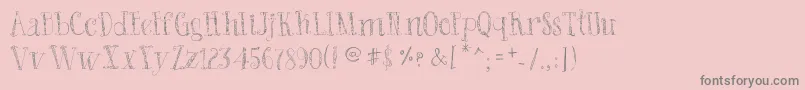 フォントBadKing – ピンクの背景に灰色の文字