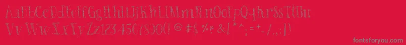 BadKing Font – Gray Fonts on Red Background