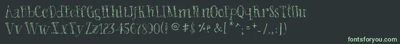 BadKing-fontti – vihreät fontit mustalla taustalla