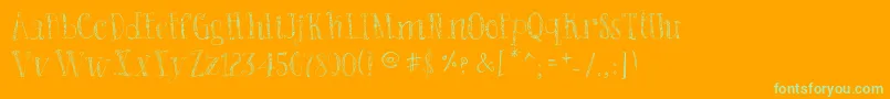 BadKing Font – Green Fonts on Orange Background