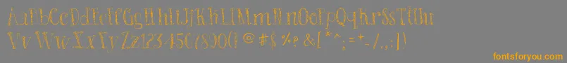 BadKing Font – Orange Fonts on Gray Background