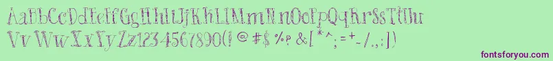 BadKing Font – Purple Fonts on Green Background