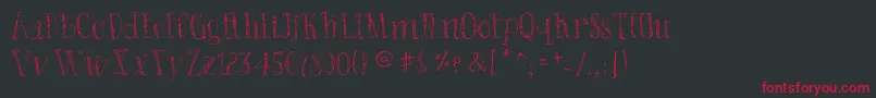 BadKing Font – Red Fonts on Black Background