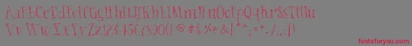 BadKing Font – Red Fonts on Gray Background