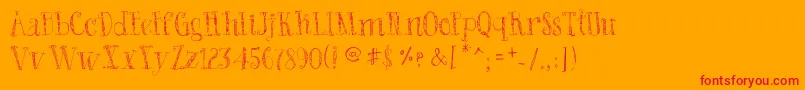 BadKing Font – Red Fonts on Orange Background