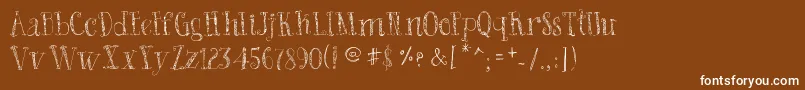 BadKing Font – White Fonts on Brown Background