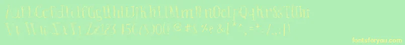 BadKing Font – Yellow Fonts on Green Background