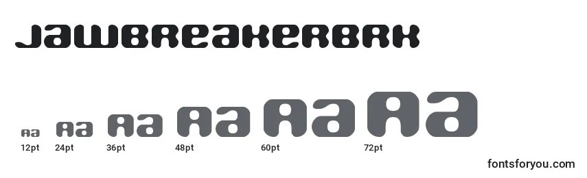 JawbreakerBrk Font Sizes
