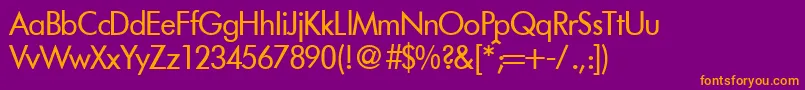 FunctiontwoRegular-Schriftart – Orangefarbene Schriften auf violettem Hintergrund