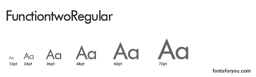 Размеры шрифта FunctiontwoRegular