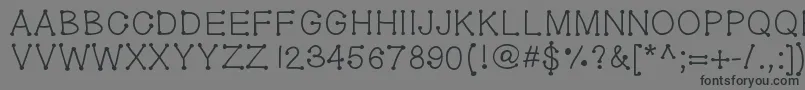 Шрифт Geldoticaplainf – чёрные шрифты на сером фоне