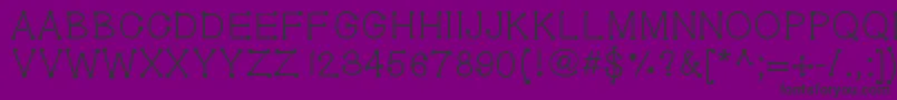 フォントGeldoticaplainf – 紫の背景に黒い文字