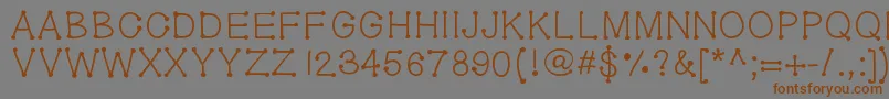 Geldoticaplainf Font – Brown Fonts on Gray Background