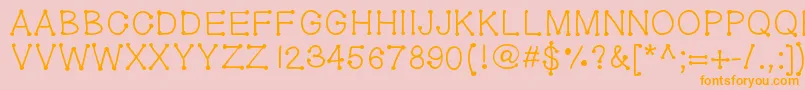 Geldoticaplainf Font – Orange Fonts on Pink Background