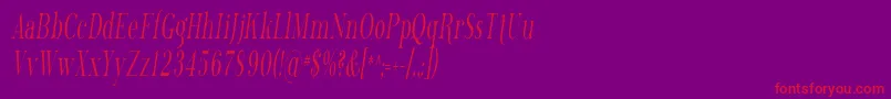 Phosph13-Schriftart – Rote Schriften auf violettem Hintergrund