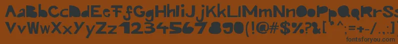 Czcionka Kroeskop – czarne czcionki na brązowym tle