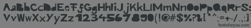Kroeskop-Schriftart – Schwarze Schriften auf grauem Hintergrund