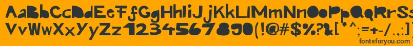Шрифт Kroeskop – чёрные шрифты на оранжевом фоне