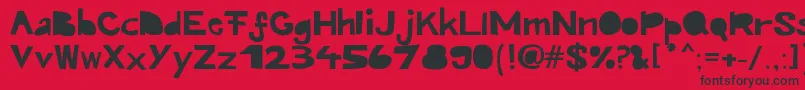 Kroeskop Font – Black Fonts on Red Background