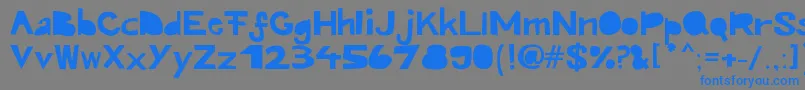Czcionka Kroeskop – niebieskie czcionki na szarym tle