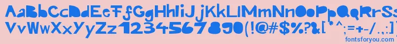 Шрифт Kroeskop – синие шрифты на розовом фоне