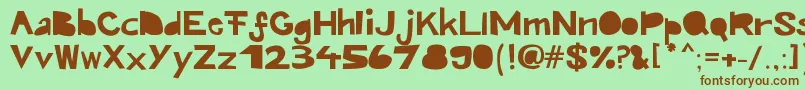 Kroeskop Font – Brown Fonts on Green Background