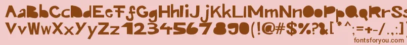 Шрифт Kroeskop – коричневые шрифты на розовом фоне