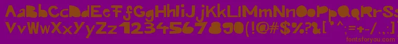 フォントKroeskop – 紫色の背景に茶色のフォント