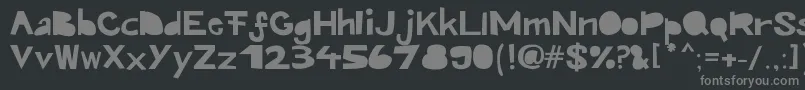 フォントKroeskop – 黒い背景に灰色の文字