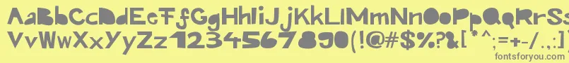 Шрифт Kroeskop – серые шрифты на жёлтом фоне