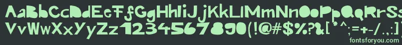 Kroeskop-fontti – vihreät fontit mustalla taustalla