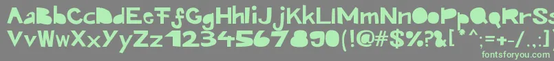 Kroeskop Font – Green Fonts on Gray Background