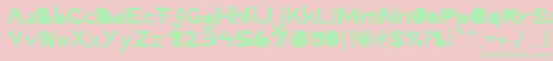 Шрифт Kroeskop – зелёные шрифты на розовом фоне