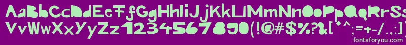 Kroeskop Font – Green Fonts on Purple Background