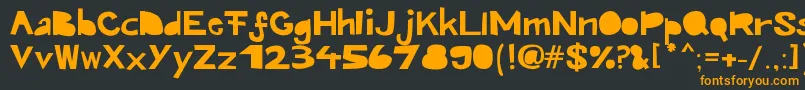 Kroeskop Font – Orange Fonts on Black Background