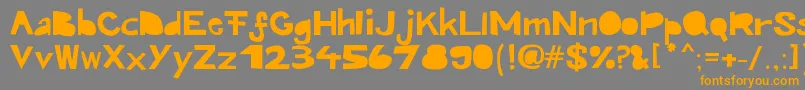 Czcionka Kroeskop – pomarańczowe czcionki na szarym tle