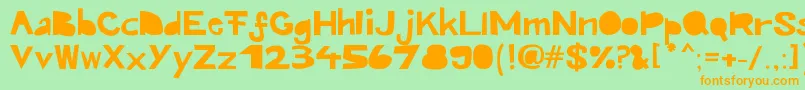 Kroeskop Font – Orange Fonts on Green Background