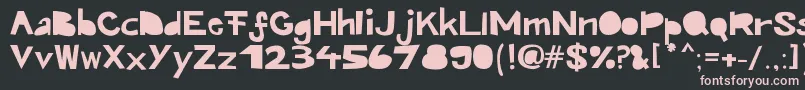 Kroeskop-fontti – vaaleanpunaiset fontit mustalla taustalla