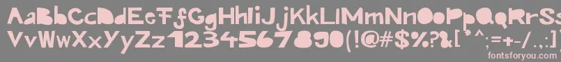 Czcionka Kroeskop – różowe czcionki na szarym tle