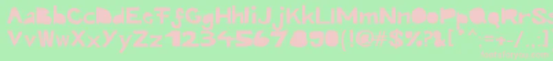 Kroeskop Font – Pink Fonts on Green Background